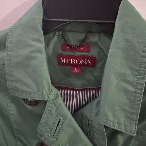 Merona green utility jacket w/ a button-down closure Small (Water Resistant) - Picture 2 of 4